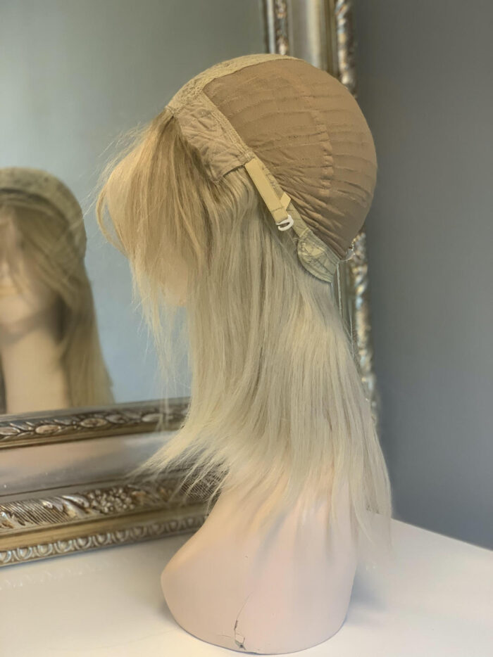 Ludmiła Luksusowa peruka ze słowiańskich włosów w kolorze popielaty blond