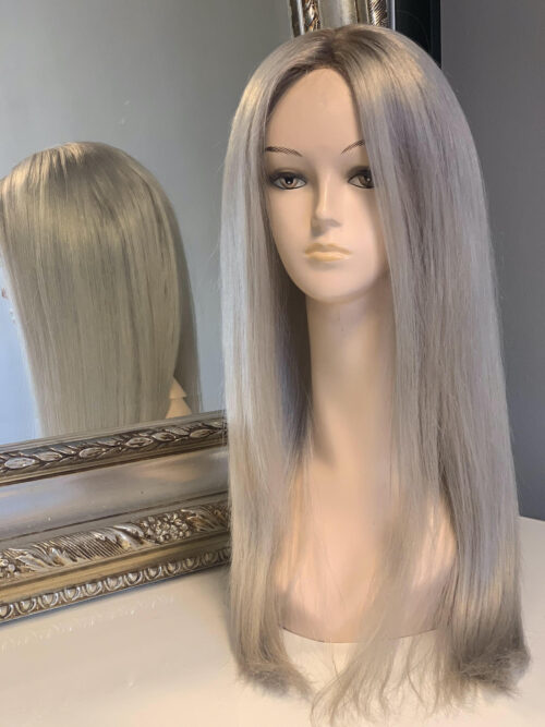 Paris Luksusowa peruka z naturalnych włosów w kolorze blond z odrostem