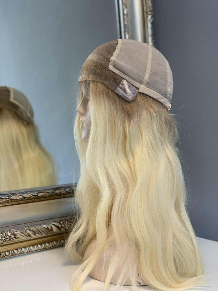 Peruka Blond Włosy Naturalne z delikatnym odrostem Yasmine 60 cm