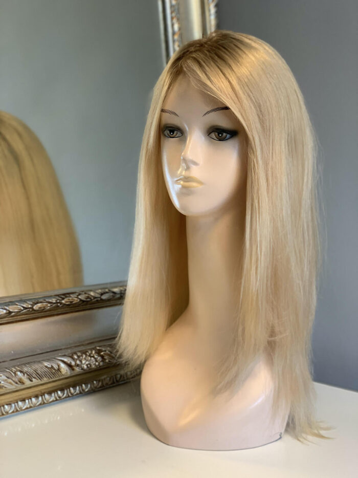 Amika - Peruka Blond Włosy Naturalne z odrostem