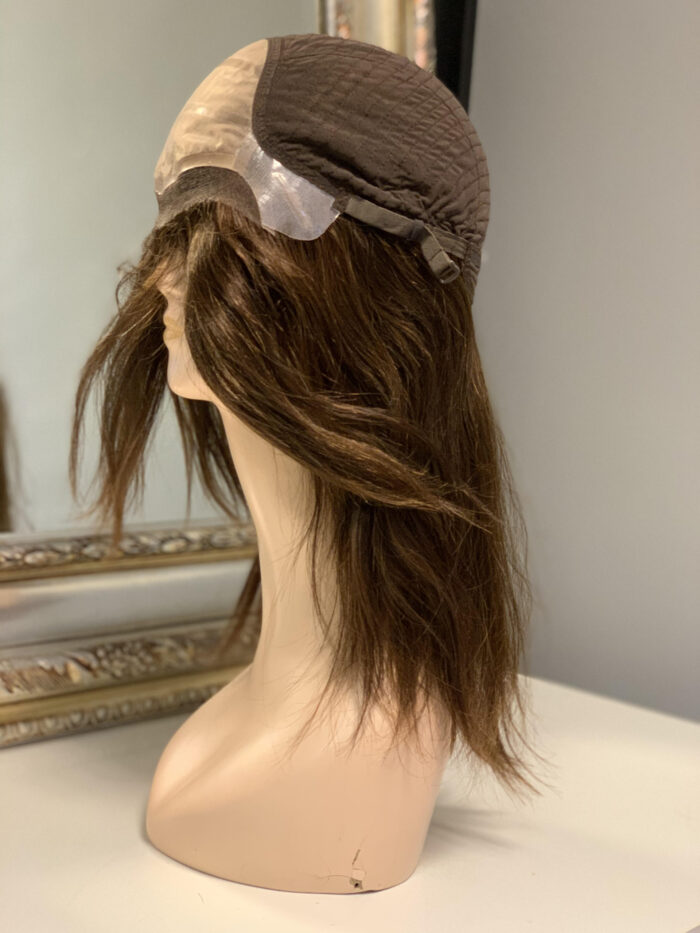 Nisa Luksusowa peruka z naturalnych włosów w kolorze brąz