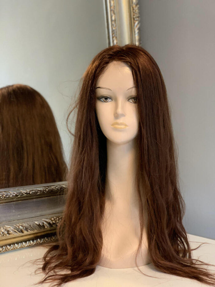 Niezwykle lekka Peruka brązowa Włosy Naturalne Marella Lux 70 cm