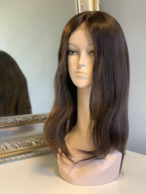 Amika - Peruka Włosy Naturalne kolor jasny brąz 55 cm