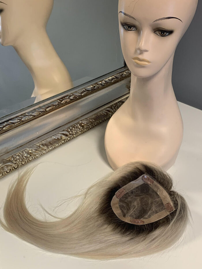 Tupet Topper 40 cm Arabella – tupet damski z naturalnych włosów ombre