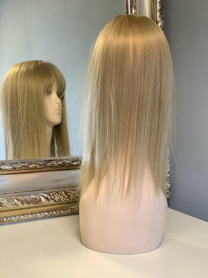 Damski tupet syntetyczny w kolorze blond jasny Ellen 35 cm proste włosy
