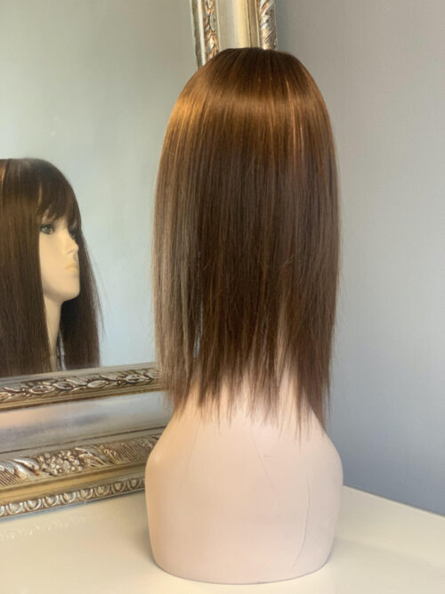 Damski tupet syntetyczny w kolorze brązowym Ellen 35 cm proste włosy